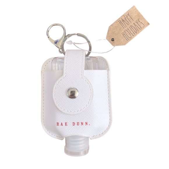 RAE DUNN🦌Fa La La Hand-Sanitizer Holder With Travel Bottle NWT - Picture 2 of 3